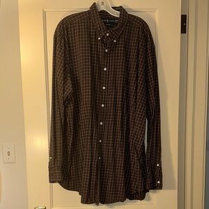 Ralph Lauren Dark Red / burgundy Men’s 3XLT Checkered Button-Down Shirt